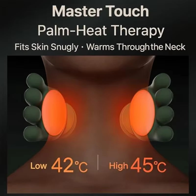 Electric Neck Massager & Back Massager Electric Deep Tissue Massage 4D Palm-Like Design Relieves Pain, Relaxes Muscles
